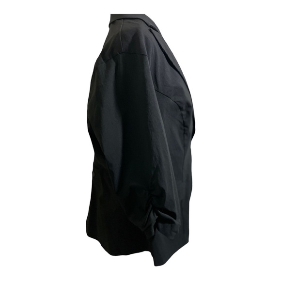 Torrid womens blazer black button front ruched sleeve. Size 2 plus size - Picture 6 of 10